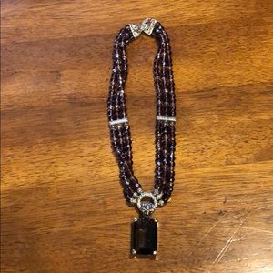 Vintage MX necklace with topaz pendant